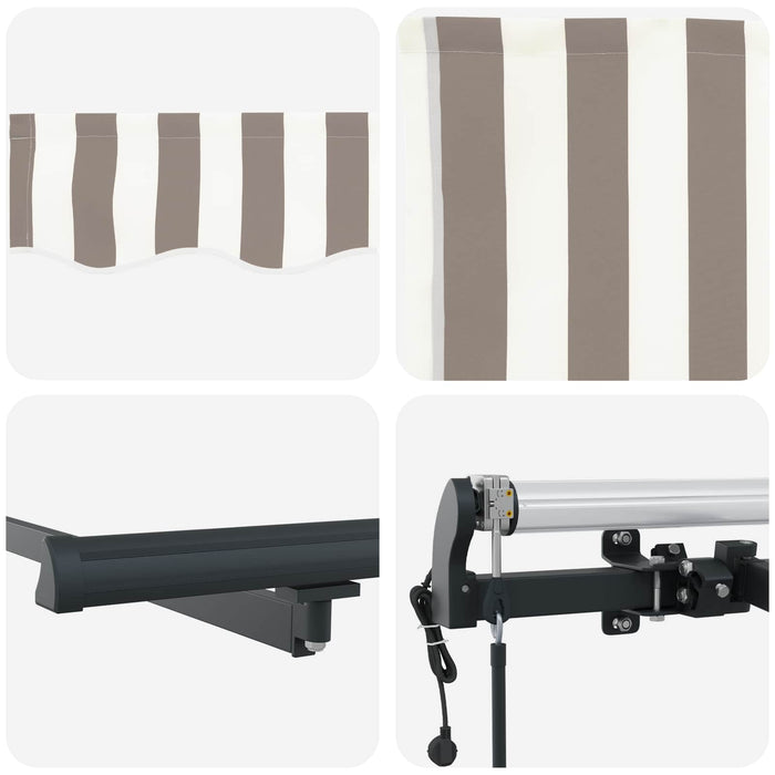 Cortina Retractabilă Gri deschis și alb. 2,5 x 2 m țesătură WALTI