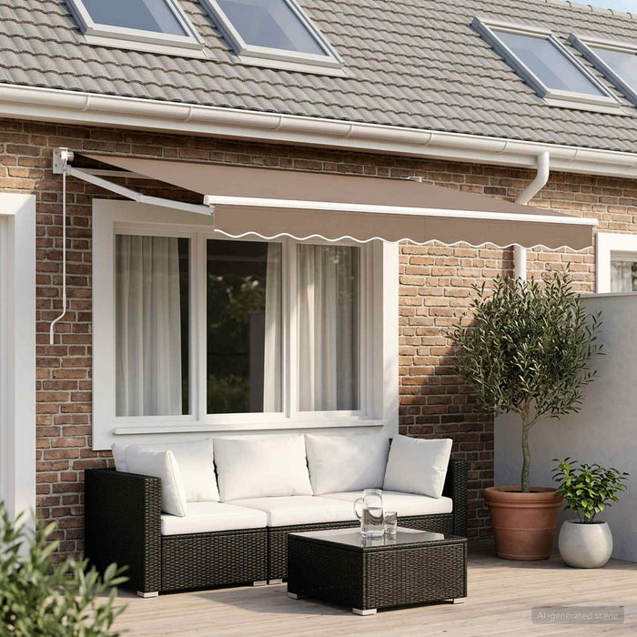 Copertină retractabilă Gri taupe 3,5 x 2 m - WALTI WALTI