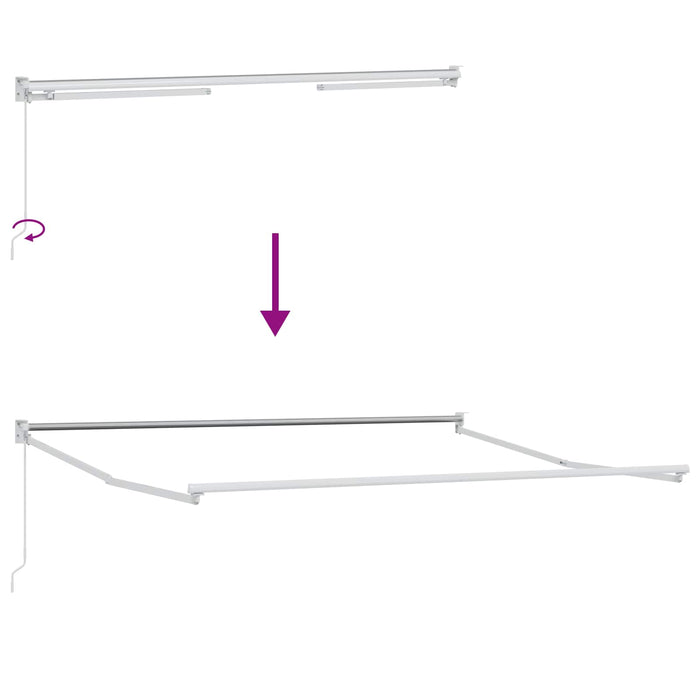 Copertină retractabilă Gri taupe 3,5 x 2 m - WALTI WALTI