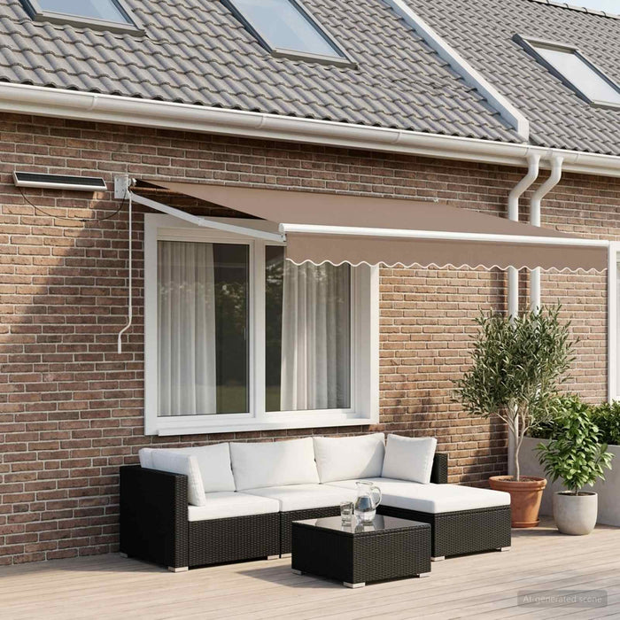Cort electric retractabil Gri taupe 3,5 x 2 m WALTI