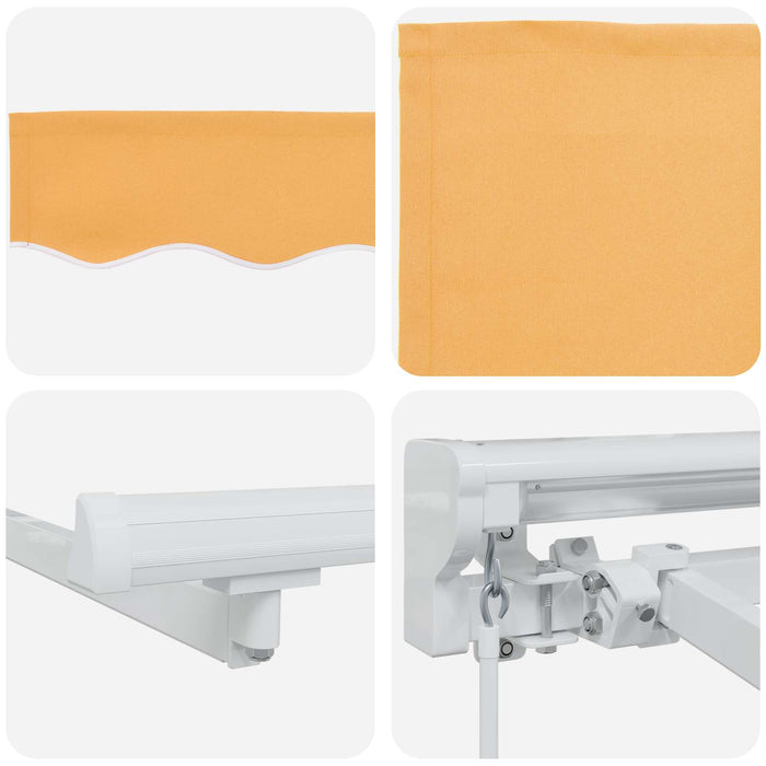 Copertină retractabilă Nisipiu 3,5 x 2 m Poliester și Aluminiu WALTI