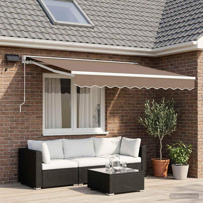 Cadru manual de marchiză cu LED-uri Gri taupe 3,5 x 2 m - WALTI WALTI