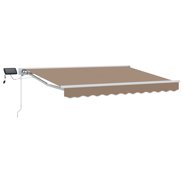 Cadru manual de marchiză cu LED-uri Gri taupe 3,5 x 2 m - WALTI WALTI