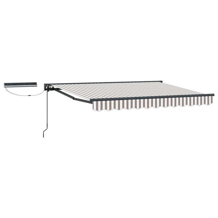 Cort electric retractabil Gri deschis și alb. 3,5 x 2 m WALTI