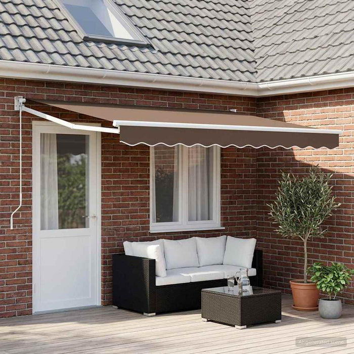 Copertină retractabilă Gri taupe 4 x 2 m WALTI