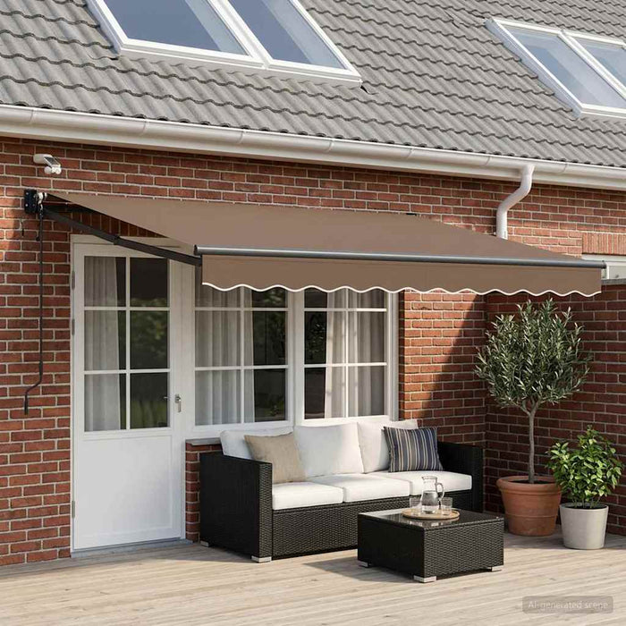 Cort electric retractabil Gri taupe 100% Poliester și Aluminiu WALTI