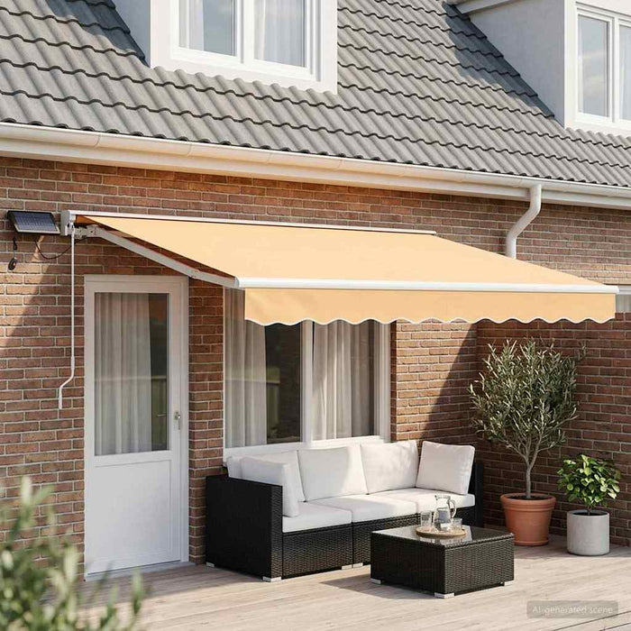 Cadru manual de marchiză cu LED-uri Nisipiu 5 × 3,5 m WALTI