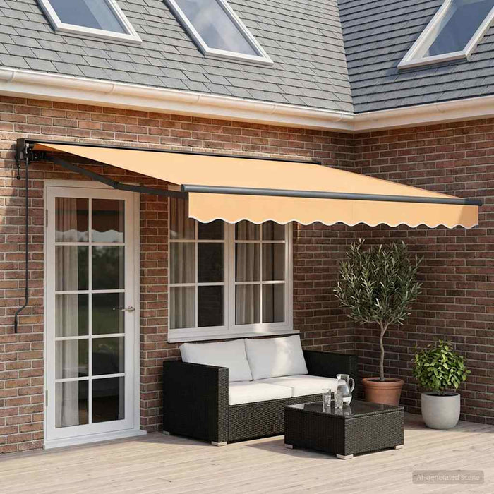 Copertină retractabilă Nisipiu 4,5 × 3 m Poliester și Aluminiu - WALTI WALTI