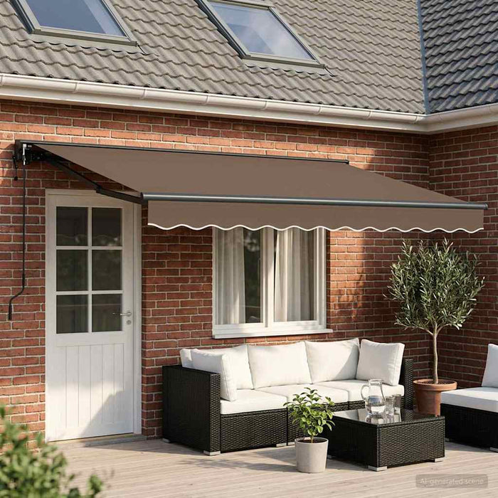 Copertină retractabilă Gri taupe 4,5 × 3 m - WALTI WALTI