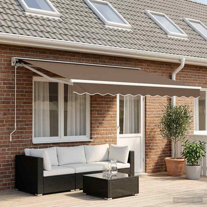Cort electric retractabil Gri taupe 4 x 2 m WALTI