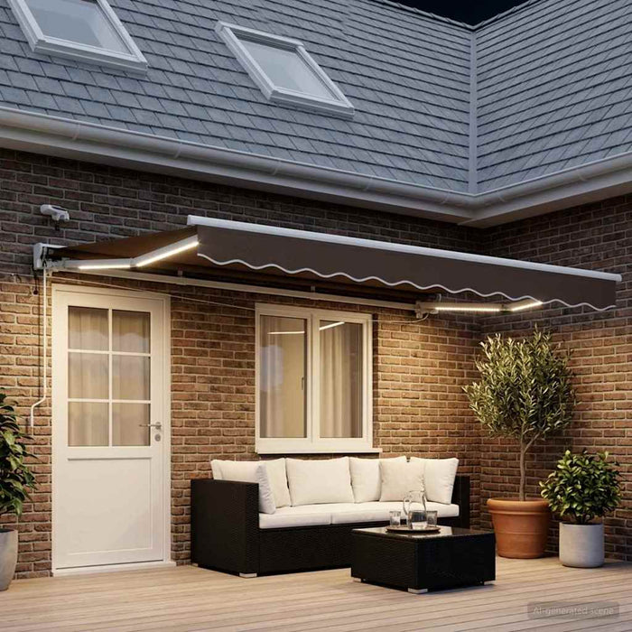 Cort electric retractabil Gri taupe 4 x 2 m WALTI