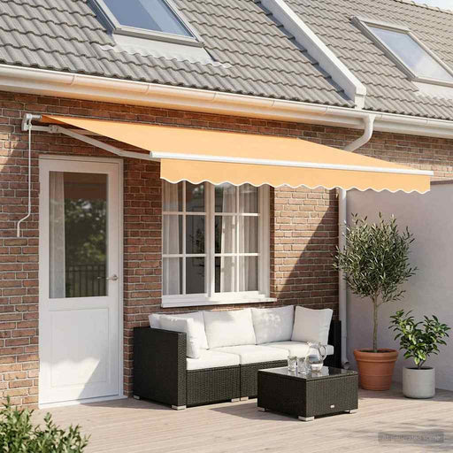 Copertină retractabilă Nisipiu 4 × 3 m Poliester și Aluminiu - WALTI WALTI