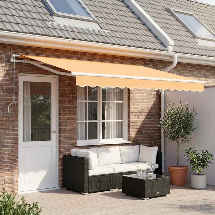 Copertină retractabilă Nisipiu 4,5 × 3 m Poliester și Aluminiu - WALTI WALTI