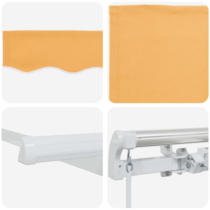 Copertină retractabilă Nisipiu 3 x 2,5 m Poliester și Aluminiu WALTI