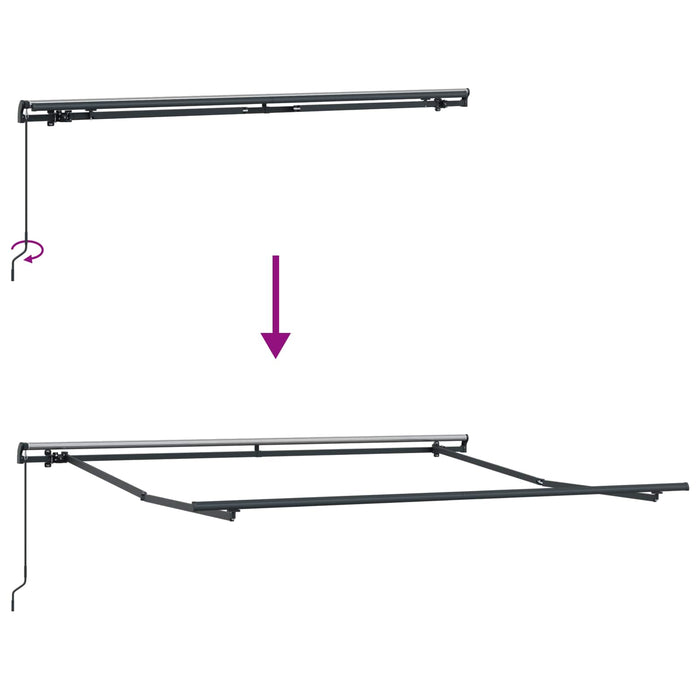 Copertină retractabilă Gri taupe 300 x 250 cm WALTI