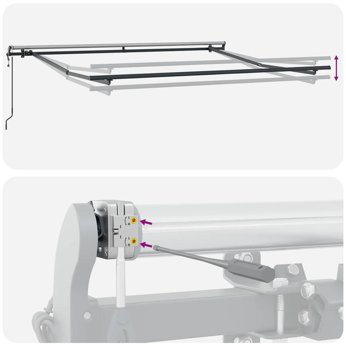 Copertină retractabilă Gri taupe 300 x 250 cm WALTI