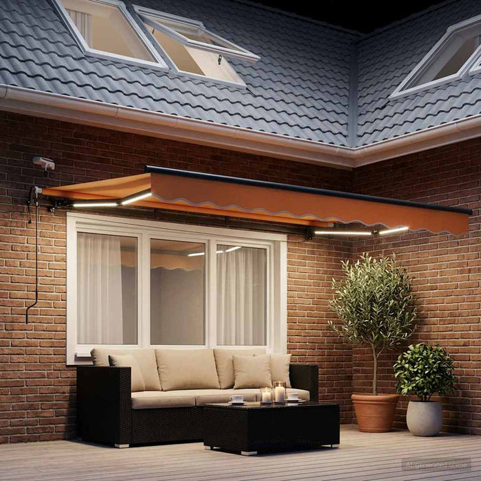 Copertină retractabilă Nisipiu 300 x 250 cm Poliester - WALTI WALTI
