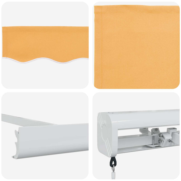 Copertină retractabilă Nisipiu 300 x 250 cm Pânză și Aluminiu WALTI