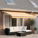 Copertină retractabilă Nisipiu 300 x 250 cm Stofă și Metal - WALTI WALTI