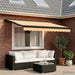 Copertină retractabilă Nisipiu 350 x 250 cm Pânză și Aluminiu - WALTI WALTI