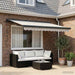 Copertină retractabilă Gri deschis și alb. 350 x 250 cm - WALTI WALTI