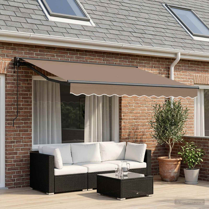 Copertină retractabilă Gri taupe 3 x 2,5 m WALTI