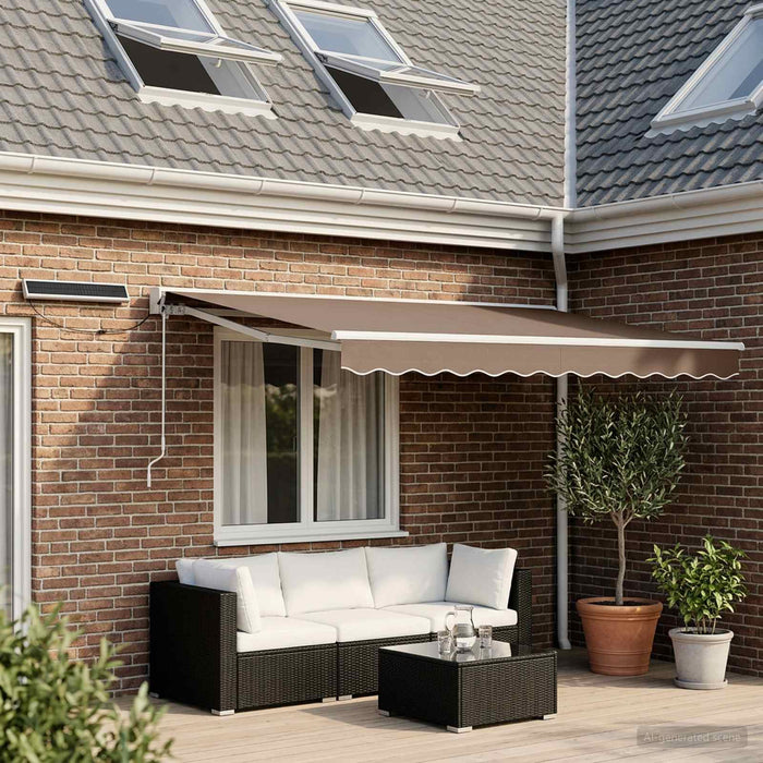 Cort electric retractabil Gri taupe 3 x 2,5 m WALTI