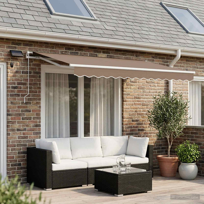 Copertină retractabilă Gri taupe 350 x 250 cm WALTI
