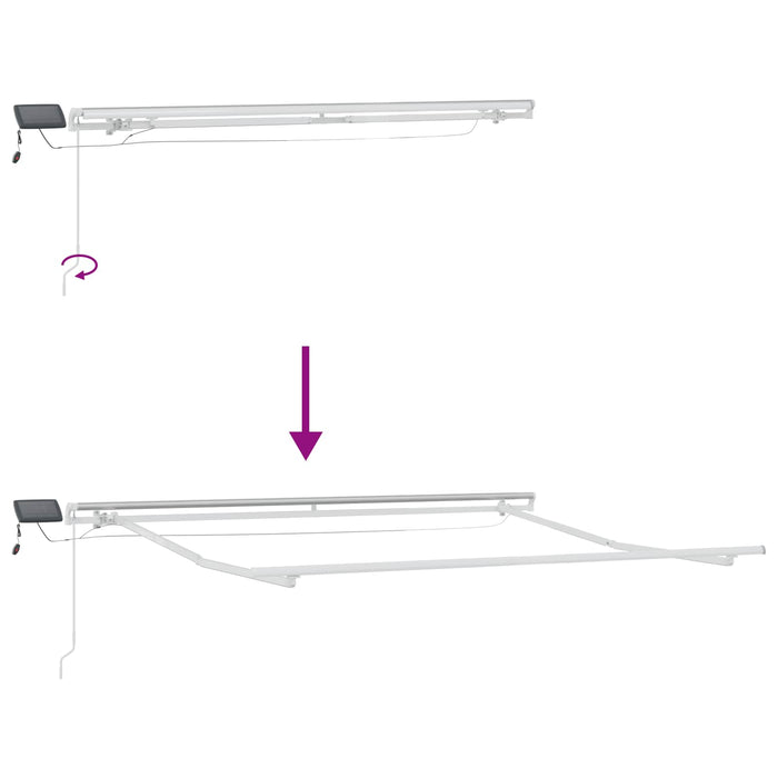 Copertină retractabilă Gri taupe 350 x 250 cm WALTI