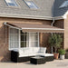 Cort electric retractabil Gri taupe 100% Poliester și Aluminiu - WALTI WALTI