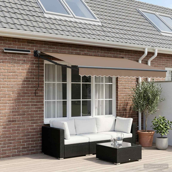 Cort electric retractabil Gri taupe 3,5 x 2,5 m - WALTI WALTI