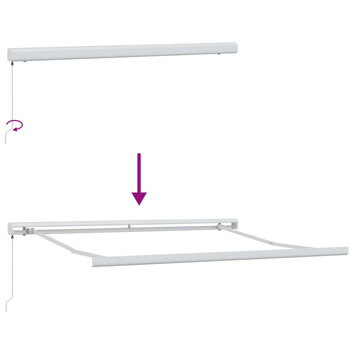 Copertină retractabilă Gri taupe 350 x 250 cm Pânză și Aluminiu - WALTI WALTI