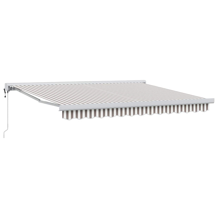 Copertină retractabilă Gri deschis și alb. 350 x 250 cm WALTI