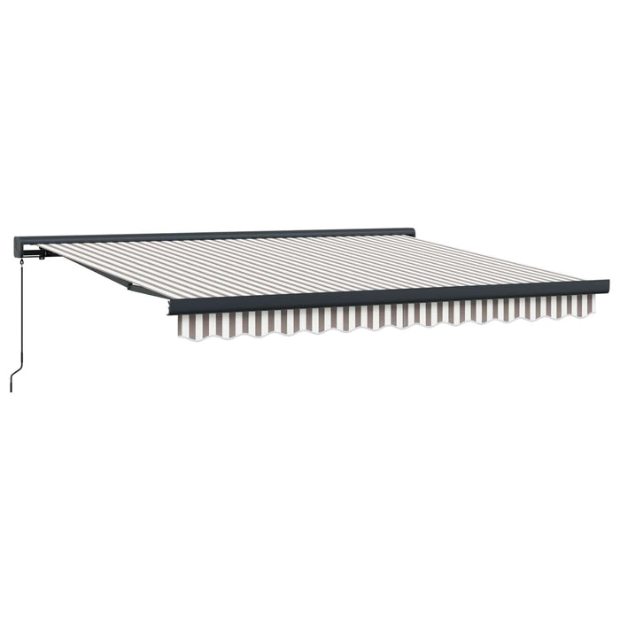 Copertină retractabilă Gri deschis și alb. 350 x 250 cm WALTI