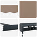 Copertină retractabilă Gri taupe 350 x 250 cm Pânză și Aluminiu - WALTI WALTI