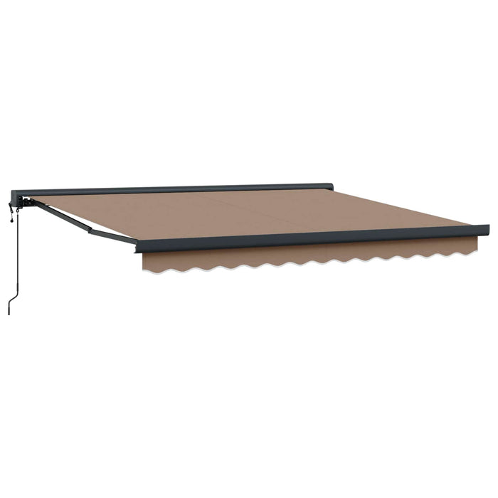 Copertină retractabilă Gri taupe 350 x 250 cm Stofă și Metal - WALTI WALTI