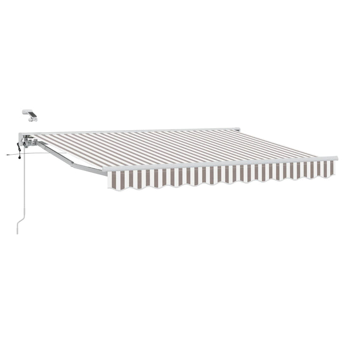 Cort electric retractabil Gri deschis și alb. 3,5 x 2,5 m WALTI