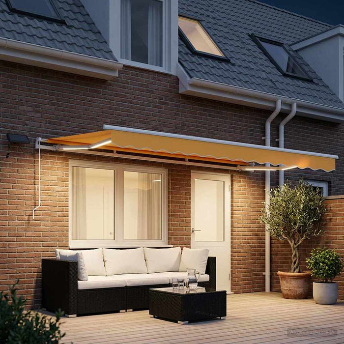 Copertină retractabilă Nisipiu 500 × 350 cm WALTI