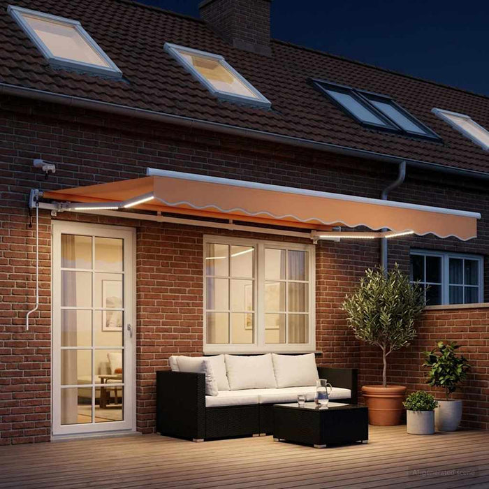 Copertină retractabilă Nisipiu 400 × 300 cm Poliester - WALTI WALTI