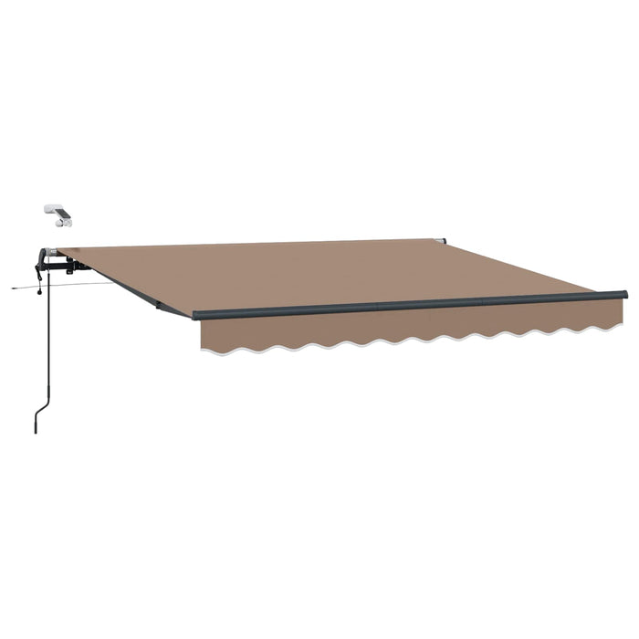 Copertină retractabilă Gri taupe 400 × 300 cm Poliester - WALTI WALTI