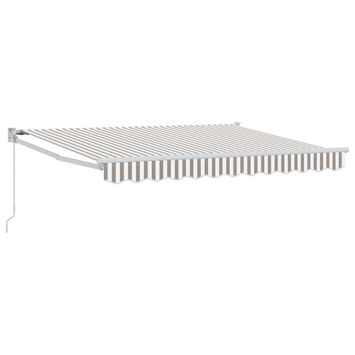 Copertină retractabilă Gri deschis și alb. 4 × 3 m WALTI