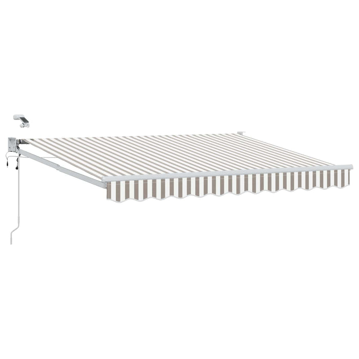 Cort electric retractabil Gri deschis și alb. WALTI