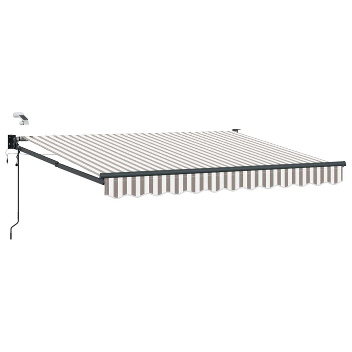 Cort electric retractabil Gri deschis și alb. WALTI