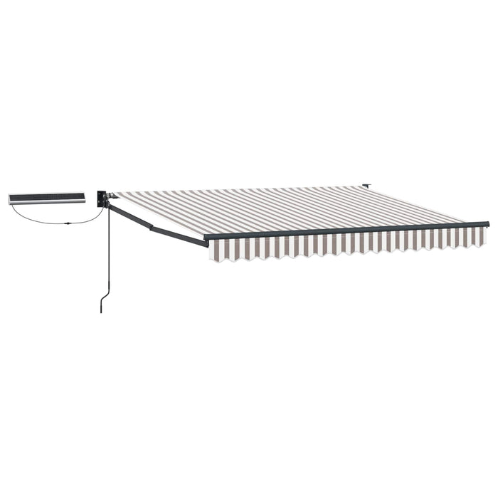 Cort electric retractabil Gri deschis și alb. WALTI