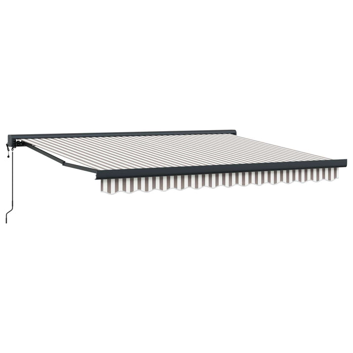 Copertină retractabilă Gri deschis și alb. 400 × 300 cm WALTI