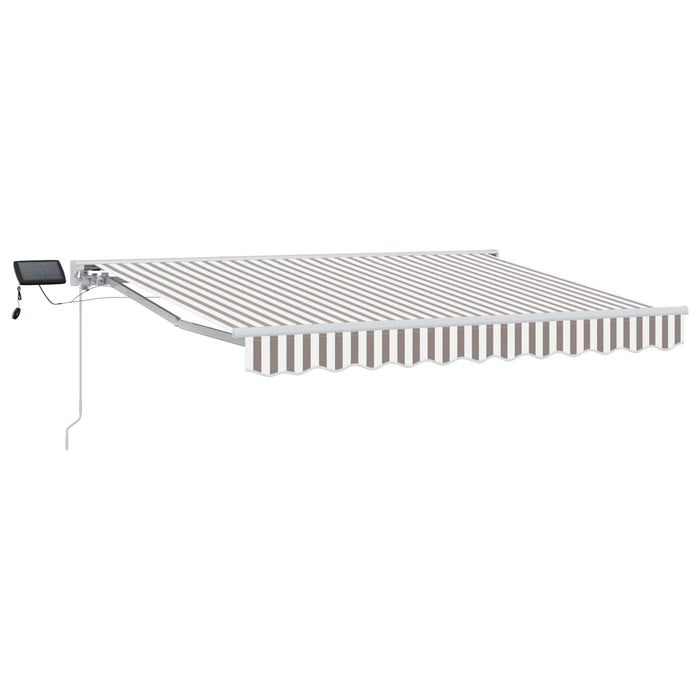 Cadru manual de marchiză cu LED-uri Gri deschis și alb. 4 × 3 m WALTI