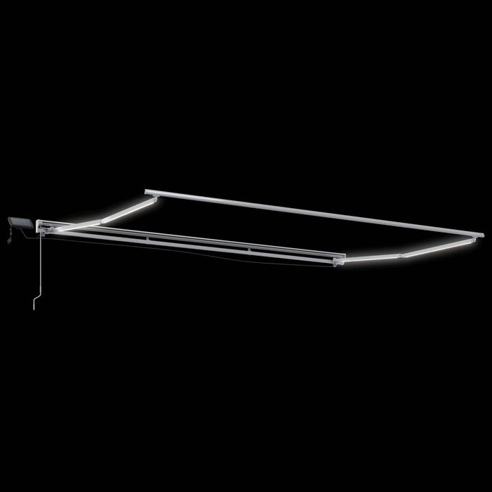 Cadru manual de marchiză cu LED-uri Gri taupe 4 × 3 m - WALTI WALTI