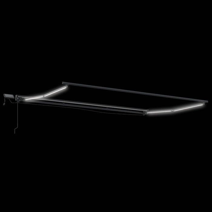 Cadru manual de marchiză cu LED-uri Gri taupe 4 × 3 m - WALTI WALTI