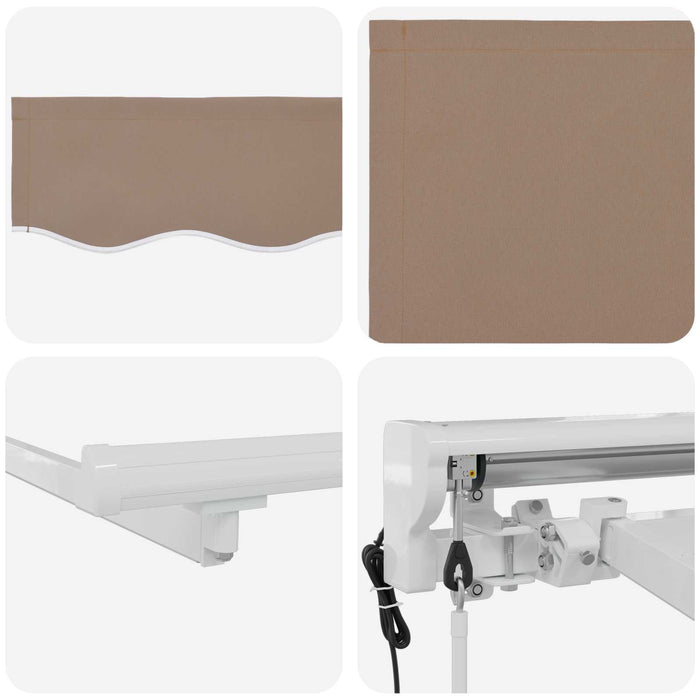 Cort electric retractabil Gri taupe 4 × 3 m WALTI