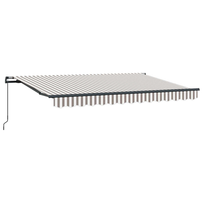 Copertină retractabilă Gri deschis și alb. 400 × 350 cm WALTI